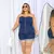 Macacao Plus Size Jeans Short