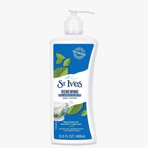 Creme Hidratante Corporal de Pele Colágeno e Elastina St Ives 400ml