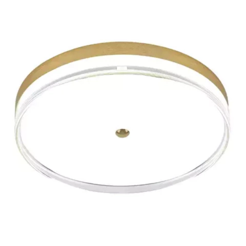 Plafon LED Dourado Escovado 50cm 45W+45W com Temperatura Ajustável Bivolt