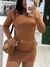 Vestido Gola Marrom na internet
