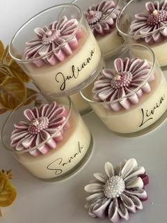 Velas Aromáticas margarida para convite de Madrinhas (Mínimo 10 unidades) - comprar online