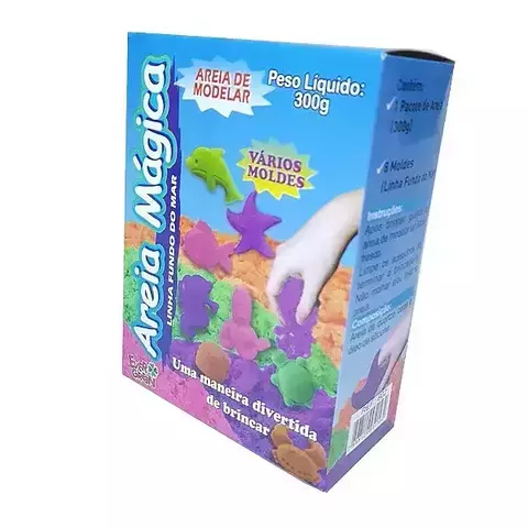 Areia Mágica com 8 Moldes: Fundo do Mar