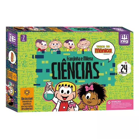 Jogo Ciências Franjinha e Milena | Turma da Mônica | Nig Brinquedos | Laboratório Educativo Infantil