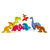 Encaixa-Formas Dinossauros 8 Peças | Janod | Brinquedo de Madeira 3D | A partir de 18 meses - comprar online