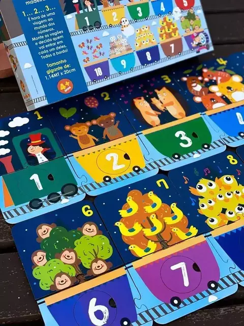 Quebra Cabeça Gigante Trenzinho de Contagem