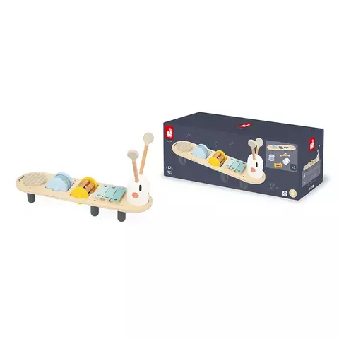 Mesa Lagarta Musical | Janod | Brinquedo Sonoro de Madeira | A partir de 12 meses
