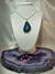 Colar (Banho Ouro 18k) com Chapa de Àgata Azul - comprar online