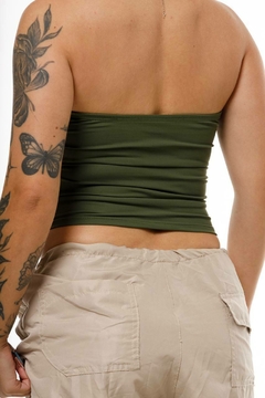 Tube Top Verde Militar - Exclusive Girls Boutique