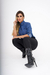 Camisa Jeans feminina Gola colarinho - FH MODA JEANS