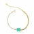 PULSEIRA SEMIJOIAS METADE RIVIERA E RABO DE LACRAIA 45cm