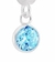 BERLOQUE PRATA 925 PONTO DE LUZ AZUL - comprar online