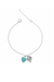 PULSEIRA PRATA 925 CORAÇÃO DUPLO COM DETALHE ESMALTADO 17CM