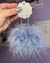 Aretes Fluffy - Celeste Viejo