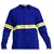 CAMISA AZUL NR10 RISCO 2 REFLETIVO AMARELO P/M/G