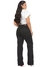 Calça Feminina Sarja Cetim Wide Leg Pantalona Elastano