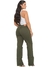 Calça Feminina Sarja Cetim Wide Leg Pantalona Elastano - comprar online