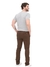 Calça Masculina Reta Sarja Elastano Sport Fino Marrom 3009 - comprar online