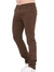 Calça Masculina Reta Sarja Elastano Sport Fino Marrom 3009 na internet