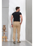Calça masculina reta sarja elastano sport fino alfaiataria Caqui 3013 na internet