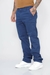 Calça Masculina Reta Sarja Elastano Sport Fino Azul Indigo 3018 na internet