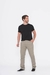 Imagem do Calça Masculina Reta Sarja Elastano Sport Fino Bege 3020