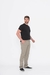 Calça Masculina Reta Sarja Elastano Sport Fino Bege 3020