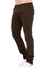 Calça Masculina Reta Sarja Elastano Sport Fino Marrom Escuro 3022 - loja online