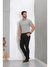 Calça masculina Slim Sarja Elastano Sport Fino Social Preto R.3700