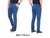 Calça Masculina Slim Sarja elastano Sport Fino Bolso faca Social Azul Indigo 3728