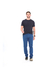 Calça Masculina Slim Sarja elastano Sport Fino Bolso faca Social Azul Indigo 3728 - Malloy Jeans