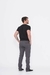 Imagem do Calça Masculina Slim Sarja elastano Sport Fino Bolso faca Social Cinza Escuro 3742