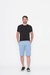 Bermuda Masculina Sarja Sport Fino Social Elastano Azul Claro R.602 - loja online