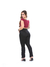 Calça Feminina Reta Sarja Cetim Elastano Alfaiataria Social Preto R.7002 - comprar online