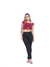 Calça Feminina Reta Sarja Cetim Elastano Alfaiataria Social Preto R.7002