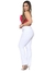 Calça Feminina Reta Sarja Cetim Elastano Alfaiataria Social Branca R.7004 - Malloy Jeans