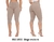 Bermuda Pedal Feminina Sarja Elastano Bege Escuro 802