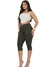 Bermuda Pedal Feminina Sarja Elastano Verde 804 - Malloy Jeans