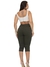 Bermuda Pedal Feminina Sarja Elastano Verde 804 na internet