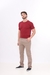 Calça Masculina Reta Sarja Elastano Sport Fino Bege Escuro 3010 - comprar online