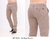 Calça Masculina Reta Sarja Elastano Sport Fino Bege Escuro 3010