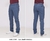 Calça masculina Slim Sarja Elastano Sport Fino Social Azul Petroleo R.3709 - comprar online