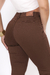 Calça Feminina Reta Sarja Cetim Elastano Alfaiataria Social Marrom 7012 - comprar online