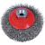 ESCOVA CONICA 4"ACO CARBONO ONDULADO ROSCA M14"