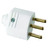 PLUG MACHO RETO 2P +T 10AMP BRANCO PLD1