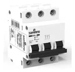 Disjuntor DIN Tripolar Shb Curva C 20 Até 50 AMP.