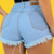 Short Jeans Azul Claro Destroyed: Tendência Rasgada - Pop Wear