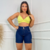 Short Jeans Feminino c/Ilhós Premium Meia Coxa Premium - Pop Wear