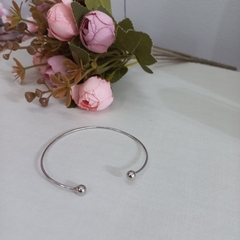 BRACELETE ESFERA FOLHEADO A PRATA