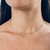 Choker Chapinha Delicado - Ródio Branco