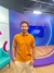 CAMISA DE LINHO MANGA CURTA TERRACOTA - comprar online
